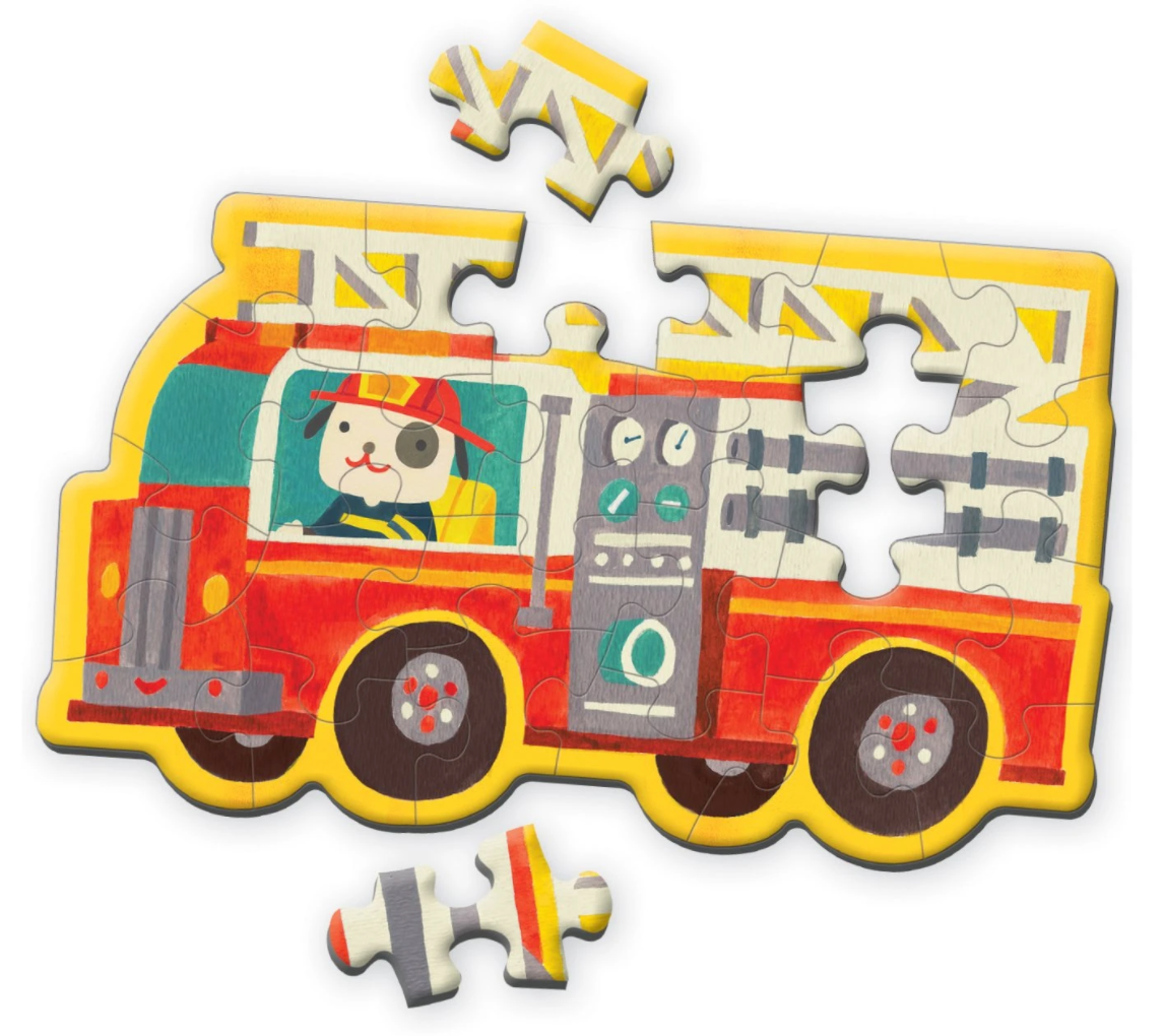Firetruck Shaped Mini Puzzle – Jules Enchanting Gifts
