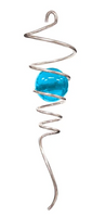 Spiral Tail - Silver with Aqua Ball