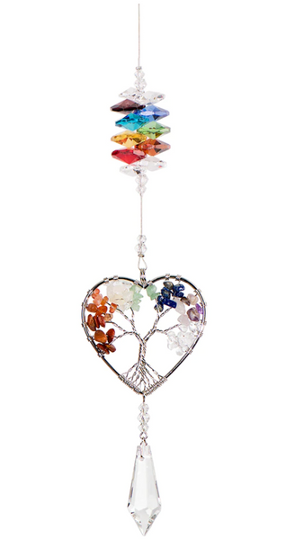 Heart Tree of Life with Chakra Crystals