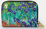 RFID Zipper Wallet - Irises - Van Gogh