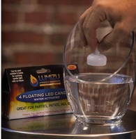 Water-Activated LED Floating Candles for Luminaries - Pack of 4