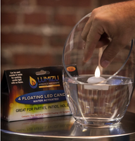 Water-Activated LED Floating Candles for Luminaries - Pack of 4