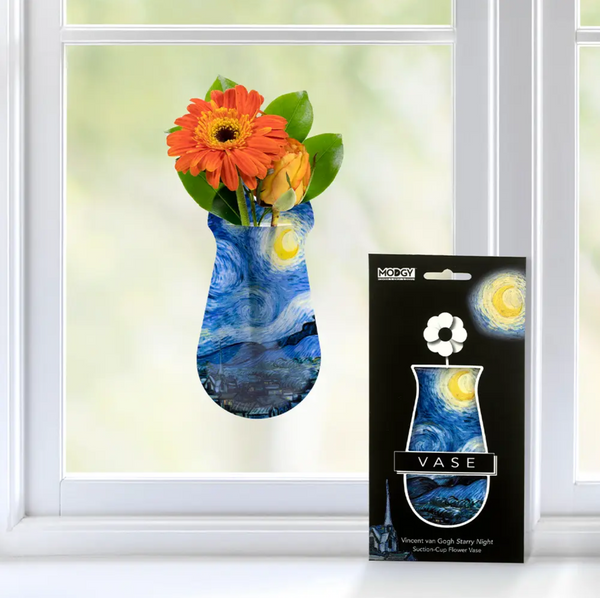 Van Gogh's Starry Night Suction Cup Vase