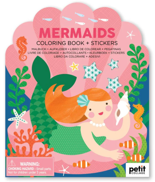 Mermaid Coloring Book with Stickers