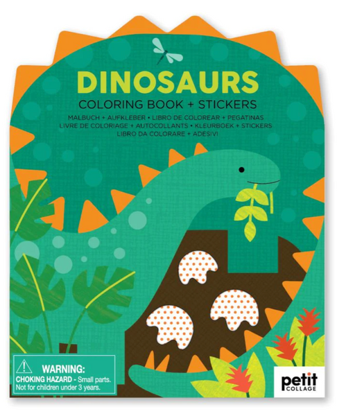 Dinosaurs Coloring Book with Stickers