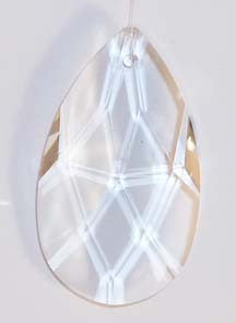 Faceted Almond 38mmAQ Lead Free Clear - Crystals - Jules Enchanting Gifts