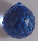 Double Faceted Ball 20mm Sapphire - Crystals - Jules Enchanting Gifts