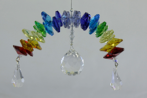 Crystal Rainbow Chakra with 30mm crystal ball - Oh My Gosh Josh - Jules Enchanting Gifts