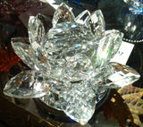 Extra-Large Crystal Lotus with 60mm Crystal Ball