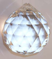 Faceted Ball - Lead Free 50mm Clear - Crystals - Jules Enchanting Gifts
