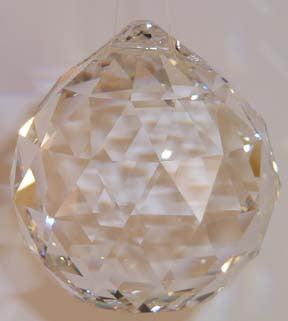 Faceted Ball - Lead Free 50mm Clear - Crystals - Jules Enchanting Gifts