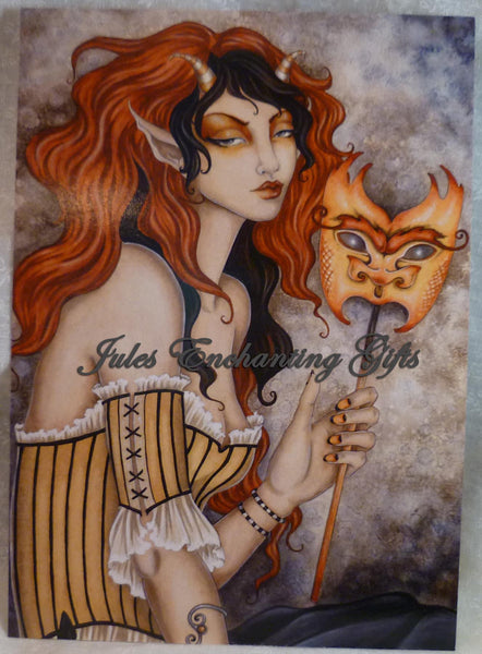 Goblin Mask - 5 x 7 Fairy Art Print - Munro Gifts - Jules Enchanting Gifts