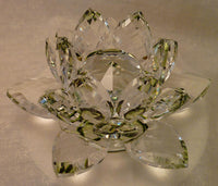 Small Green Crystal Lotus with 30mm Crystal Ball
