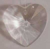 Faceted Heart Clear 28mm - Crystals - Jules Enchanting Gifts