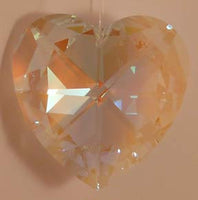 Faceted Heart 40mm Aurora Borealis - Crystals - Jules Enchanting Gifts