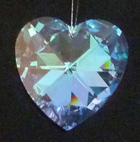 Faceted Heart 40mm Aurora Borealis - Crystals - Jules Enchanting Gifts