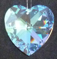 Faceted Heart 40mm Aurora Borealis - Crystals - Jules Enchanting Gifts