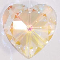 Faceted Heart 40mm Aurora Borealis - Crystals - Jules Enchanting Gifts