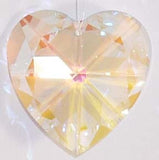 Faceted Heart 28mm Aurora Borealis - Crystals - Jules Enchanting Gifts