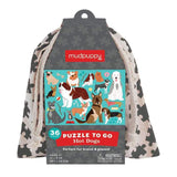Hot Dogs Puzzle to Go with Drawstring Bag