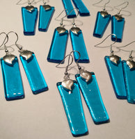 Happy Hearts Upcycled Glass Earrings