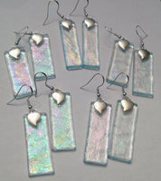 Happy Hearts Upcycled Glass Earrings