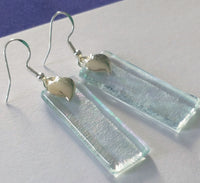 Happy Hearts Upcycled Glass Earrings