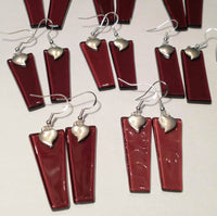 Happy Hearts Upcycled Glass Earrings