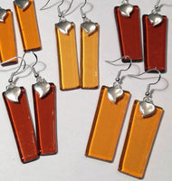 Happy Hearts Upcycled Glass Earrings
