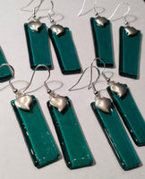 Happy Hearts Upcycled Glass Earrings