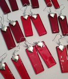 Happy Hearts Upcycled Glass Earrings
