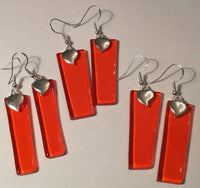 Happy Hearts Upcycled Glass Earrings