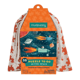 Outer Space Puzzle to Go with Drawstring Bag