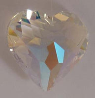 Faceted Puffy Heart 50mm - Aurora Borialis - Crystals - Jules Enchanting Gifts