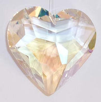 Faceted Puffy Heart 50mm - Aurora Borialis - Crystals - Jules Enchanting Gifts