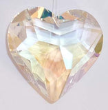 Faceted Puffy Heart 50mm - Aurora Borialis - Crystals - Jules Enchanting Gifts
