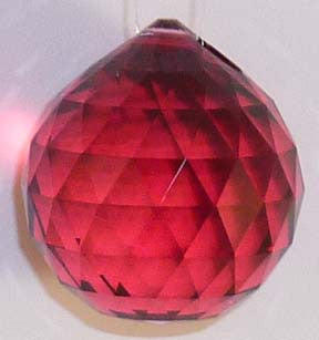 Double Faceted Ball 30mm Bordeaux - Crystals - Jules Enchanting Gifts