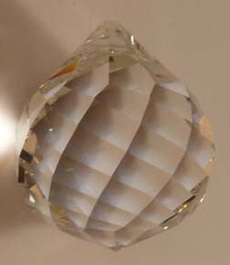 Faceted Ball Swirl 20mm Clear - Crystals - Jules Enchanting Gifts