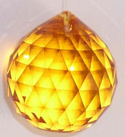 Double Faceted Ball 40mm Topaz - Crystals - Jules Enchanting Gifts