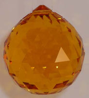 Double Faceted Ball 40mm Topaz - Crystals - Jules Enchanting Gifts